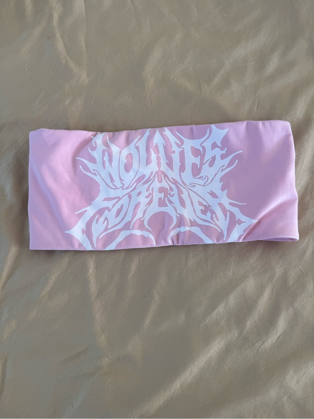 Darc Sport Pink Bandeau with White Graphic